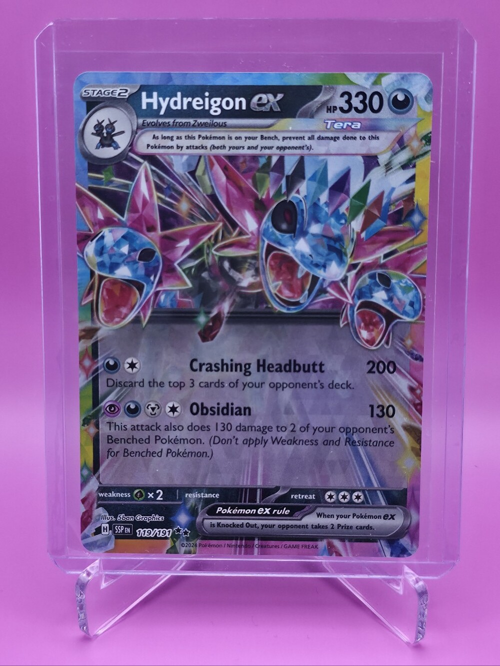 Pokémon TCG - Hydreigon ex - Surging Sparks - Double Rare - 119/191